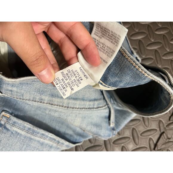 Mother High Waisted Rider Skimp Dreamer Light/Pastel Blue Womens Size 26 - Picture 10 of 15